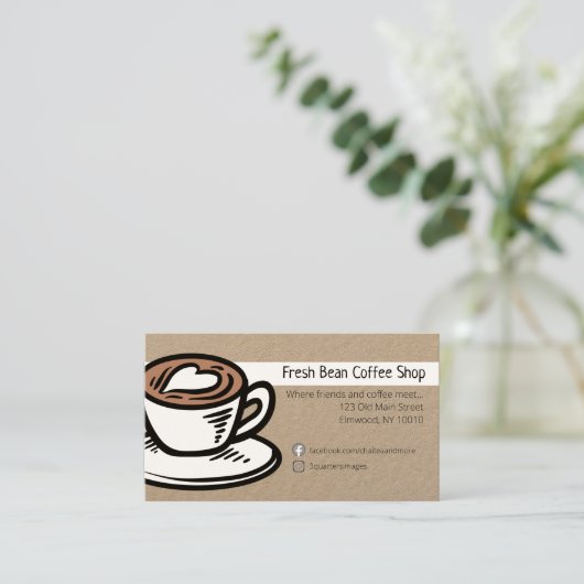 カスタム移動喫茶車 名刺 (スタンド正面)