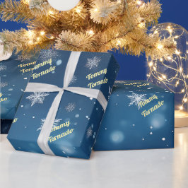 カスタム積雪片パーソナライズされた ラッピングペーパー