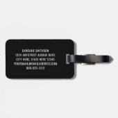 カスタム空港コーおもしろいドブラック荷物 ラゲッジタグ (裏面横)