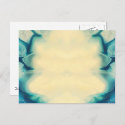 カスタム空白のエレガント宝石ブルー日付の保存 案内ポストカード (正面/裏面)