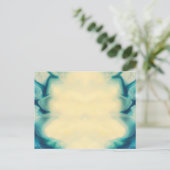 カスタム空白のエレガント宝石ブルー日付の保存 案内ポストカード (スタンド正面)