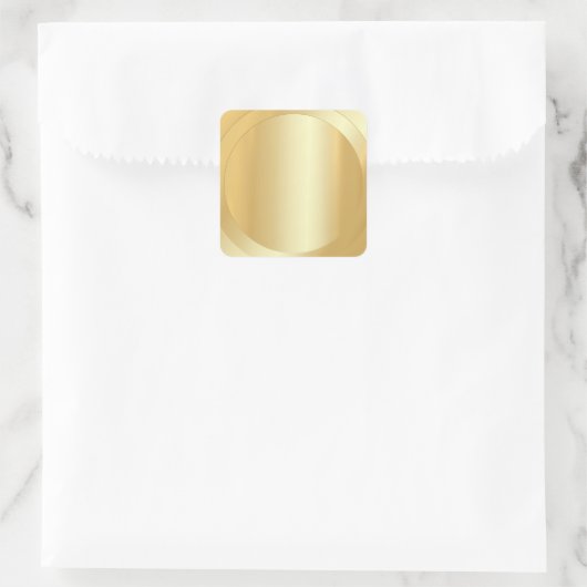 カスタム空白のテンプレートフェイク金ゴールドの追加 スクエアシール (バッグ)