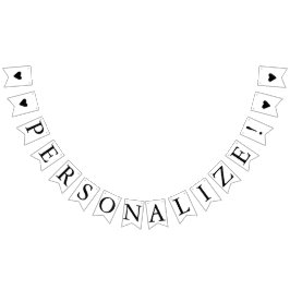 カスタム空白のハート結婚バンティング旗 バンティングフラッグ