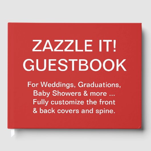 カスタム空白のパーソナライズされたテンプレート ゲストブック (正面)