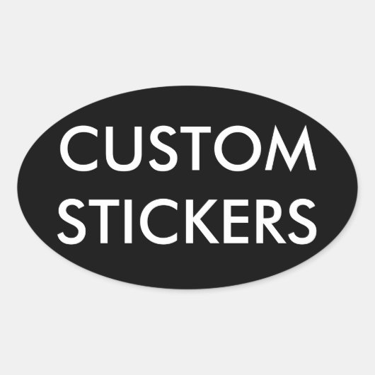 カスタム空白のパーソナライズされたテンプレート 楕円形シール (正面)