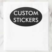 カスタム空白のパーソナライズされたテンプレート 楕円形シール (バッグ)