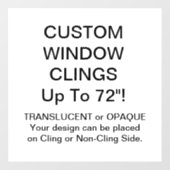 カスタム窓が完全に不透明なシート4" x 4" ウィンドウサイン (シート)