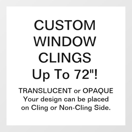 カスタム窓が完全に不透明なシート4" x 4" ウィンドウサイン (シート)