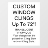 カスタム窓が完全に不透明なシート8" x 11" ウィンドウサイン (シート)