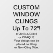カスタム窓が部分的に透明な28"x40" ウィンドウサイン (シート)