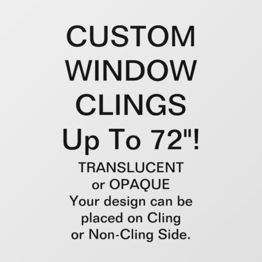 カスタム窓が部分的に透明な28"x40" ウィンドウサイン (シート)