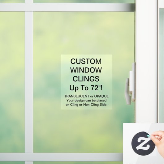 カスタム窓が部分的に透明に固定4" x 4" ウィンドウサイン (ホーム)