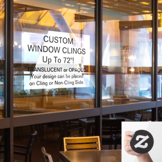 カスタム窓の貼り付けADVANCED OPAQUE 30" x 20" ウィンドウサイン (レストラン窓)