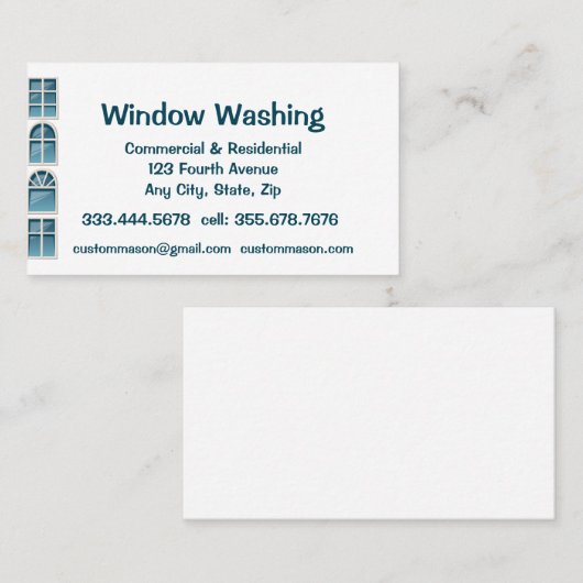 カスタム窓洗浄機 名刺 (正面/裏面)