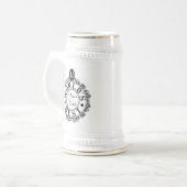 カスタム第1世最高の界. （テキスト） ビールジョッキ (正面左)