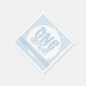 カスタム第1回バースデーキュートパステルブルーオンダーフル スタンダードカクテルナプキン (角)