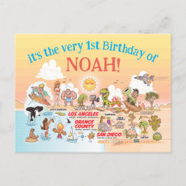 カスタム第1回誕生日ソカル インビテーションポストカード