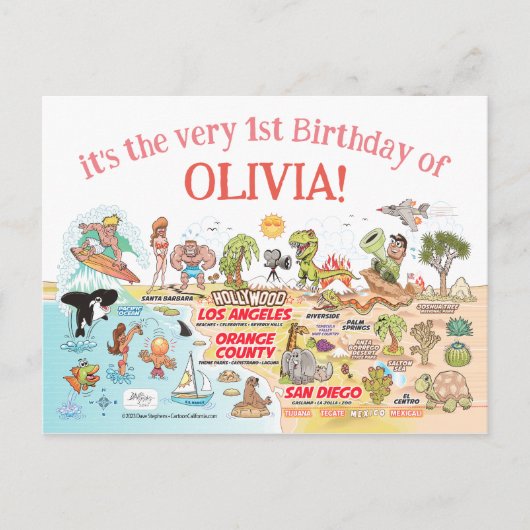 カスタム第1回誕生日ソカル インビテーションポストカード (正面)