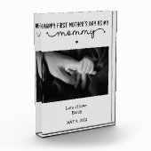 カスタム第1母の日かわいいミニマリスト フォトブロック (左)