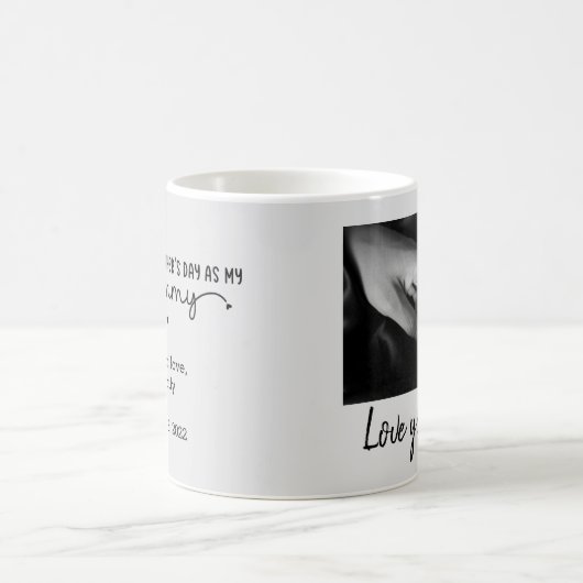 カスタム第1母の日の写真かわいいミニマリスト コーヒーマグカップ (中央)
