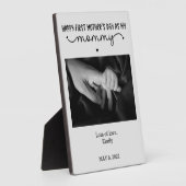 カスタム第1母の日の写真かわいいミニマリスト フォトプラーク (側面)