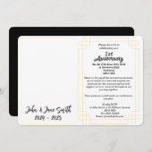 カスタム第1紙結婚周年記念招待状 シーズンカード (正面/裏面)