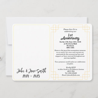 カスタム第1紙結婚周年記念招待状 シーズンカード