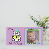 カスタム第1誕生日フォトカード 案内状 (スタンド正面)