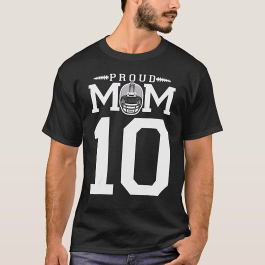 カスタム第10サッカー誇りを持ったママパーソナライズされたF Tシャツ (正面)