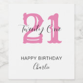 カスタム第10回21日30日40日50日60歳の誕生日パーティー ワインラベル (シングルラベル)