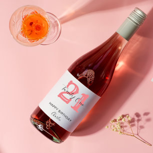 カスタム第10回21日30日40日50日60歳の誕生日パーティー ワインラベル