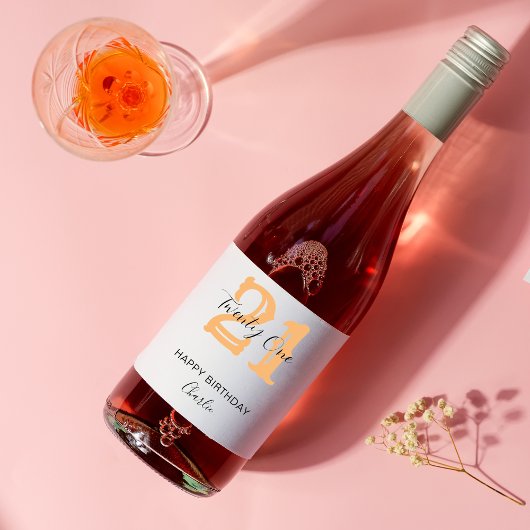 カスタム第10回21日30日40日50日60歳の誕生日パーティー ワインラベル