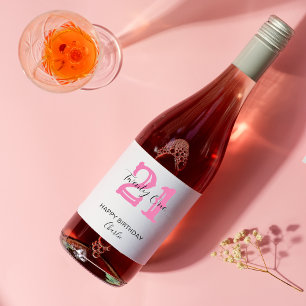 カスタム第10回21日30日40日50日60歳の誕生日パーティー ワインラベル