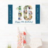 カスタム第16回誕生日パーティー写真コラージュ 横断幕 (インサイチュ)