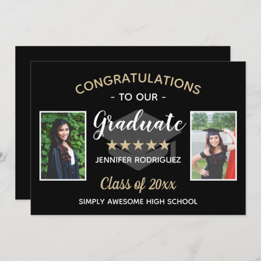 カスタム第2回写真卒業記念 案内状 (正面/裏面)