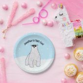 カスタム第2期バースデークールツキュート極熊 ペーパープレート (パーティー)