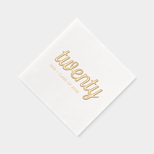 カスタム第20懇親会ゴールドフォイルモダンナプキンス 箔ナプキン (右)