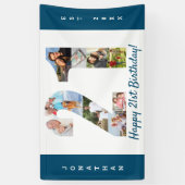 カスタム第21回誕生日パーティーフォトコラージュ 横断幕 (縦)