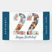 カスタム第22回誕生日パーティフォトコラージバナー 横断幕 (横)