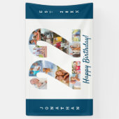 カスタム第22回誕生日パーティフォトコラージバナー 横断幕 (縦)