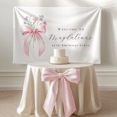 カスタム第30回誕生日バナーボウワイルドフラワー 横断幕