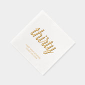 カスタム第30懇親会ゴールドフォイルモダンナプキンス 箔ナプキン (右)