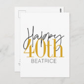 カスタム第40回ハッピーバースデーカード ポストカード (正面/裏面)