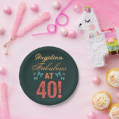 カスタム第40回誕生日おめでたい ペーパープレート (パーティー)
