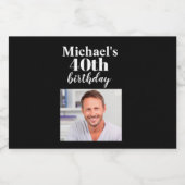 カスタム第40回誕生日パーティーミニ酒好きラベル リキュールボトルラベル (シングルラベル)