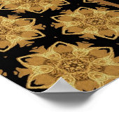 カスタム第50回誕生日パーティーまたは任意の年間金ゴールドスター ポスター (角)