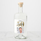 カスタム第50回誕生日パーティーミニリカーお気に入りラベル リキュールボトルラベル (正面)