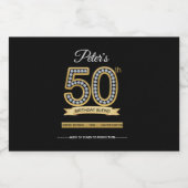 カスタム第50回誕生日パーティーミニリカーお気に入りラベル リキュールボトルラベル (シングルラベル)