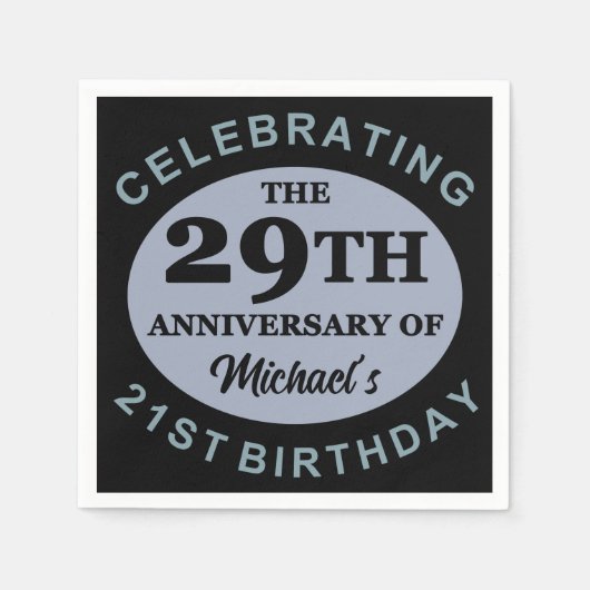 カスタム第50回誕生日ユーモア スタンダードカクテルナプキン (正面)