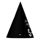 カスタム第50番誕生日白黒紙パーティーハット パーティーハット (左)